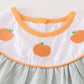 Premium Green pumpkin embroidery girl set