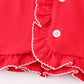 Premium Red ruffle girl pajama set