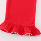 Premium Red ruffle girl pajama set