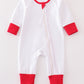 Premium White zip boy pajama romper