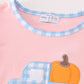 Pink truck pumpkin embroidery girl set