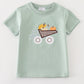 Sage truck pumpkin embroidery boy top