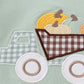 Sage truck pumpkin embroidery boy top