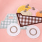 Coral truck pumpkin embroidery girl bubble