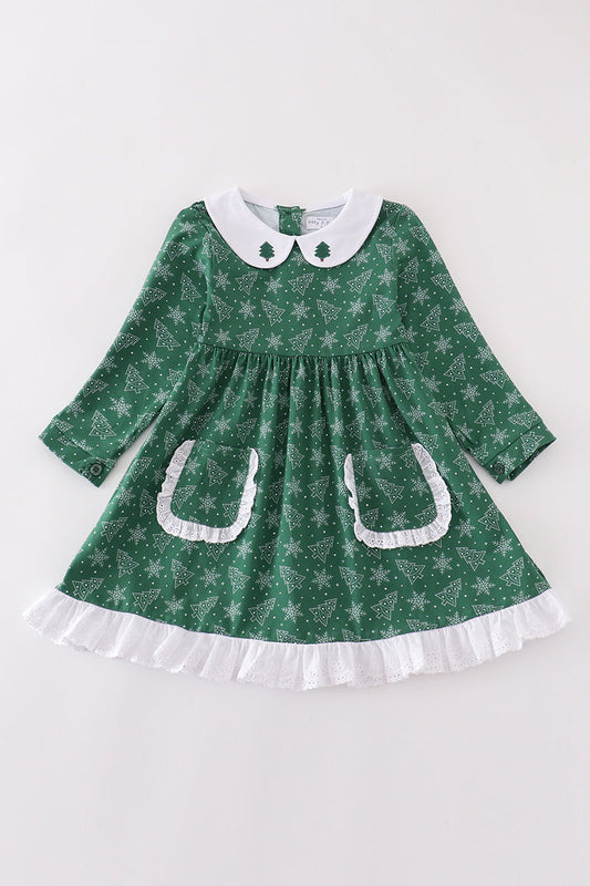 Premium Green christmas tree dress