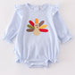 Premium Blue turkey embroidery girl bubble