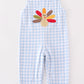 Premium Blue turkey embroidery plaid boy jonjon