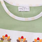 Premium Green turkey embroidery boy top