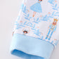 Premium Blue nutcracker print boy romper