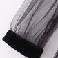 Premium Black velvet ruffle girl dress