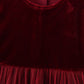 Premium Maroon velvet ruffle girl dress