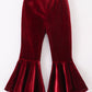 Premium Maroon velvet bell pants