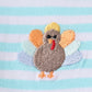 Premium Green stripe turkey embroidery boy top