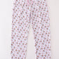 Premium pink christmas santa claus print women pajama pants