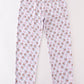 Premium pink christmas santa claus print women pajama pants