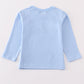 Premium Blue duck applique boy top