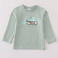 Premium Green excavator applique boy top