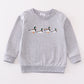 Premium Grey duck embroidery sweatshirt