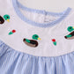 Premium Blue duck embroidery girl dress