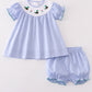 Premium Blue duck embroidery girl set