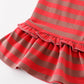 Platinum Red stripe ruffle pants