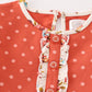 Platinum rust floral dot button dress