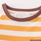 Platinum brown stripe pocket boy top