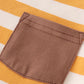 Platinum brown stripe pocket boy top