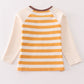 Platinum brown stripe pocket boy top