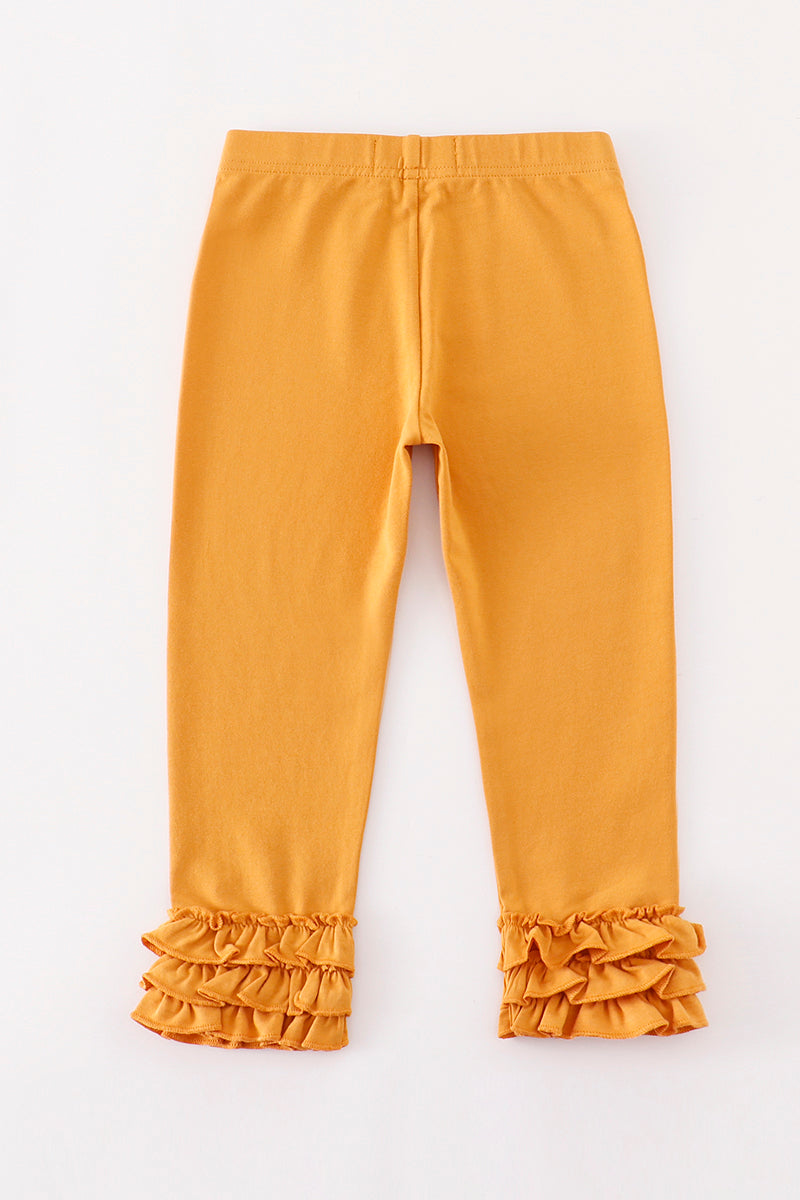 Platinum Yellow ruffle girl pants