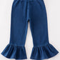 Platinum Indigo ruffle girl  pants