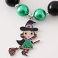 Halloween witch bubble chunky necklace