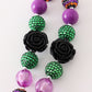 Halloween witch bubble chunky necklace