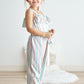 Stripe rainbow girl jumpsuit