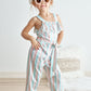 Stripe rainbow girl jumpsuit