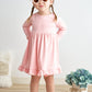 Pink ruffle girl dress