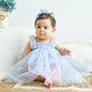 Blue star strap tulle dress