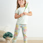 Platinum floral print ruffle girls pants