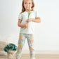 Platinum floral print ruffle girls pants