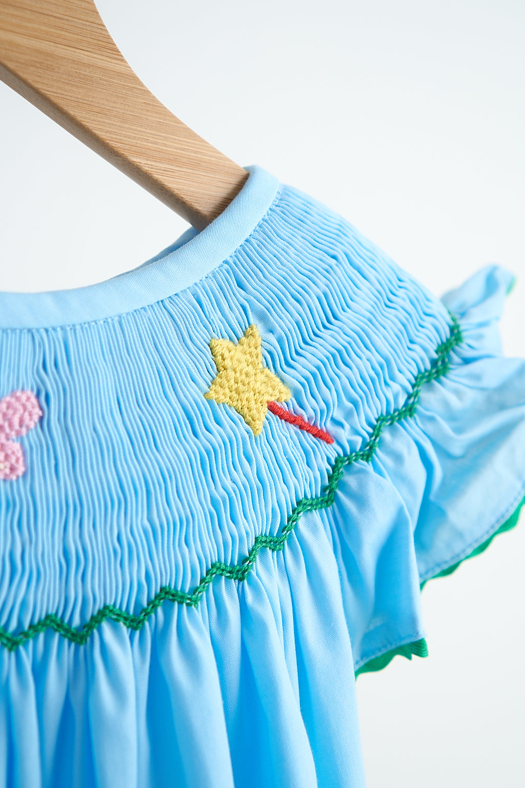 Blue fairy hand smocked dress