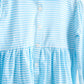 Blue puppy hand smocked stripe dress