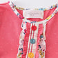 Platinum pink dot floral print tunic girl top