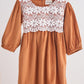 Carmel velvet lace girl dress