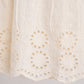 White hand embroidery lace dress