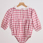 Pink lace flannel gingham bubble