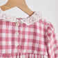 Pink lace flannel gingham bubble