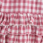 Pink lace flannel gingham bubble