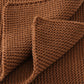 Brown baby soft knitted blanket