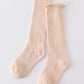 Beige Knit lace knee high socks