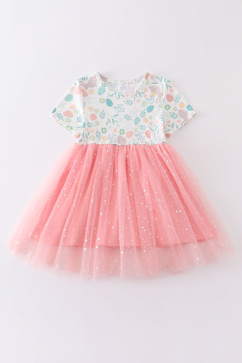 Easter sequin tulle dress